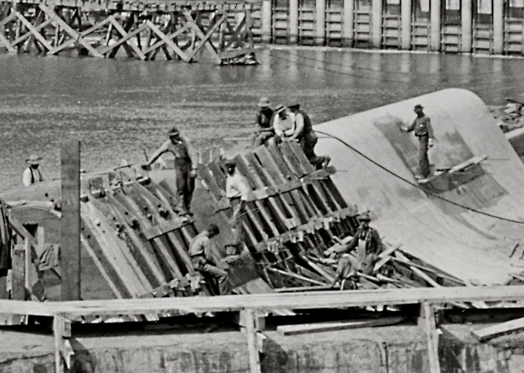 Dam Building Oswego Canal at&nbsp;Fulton